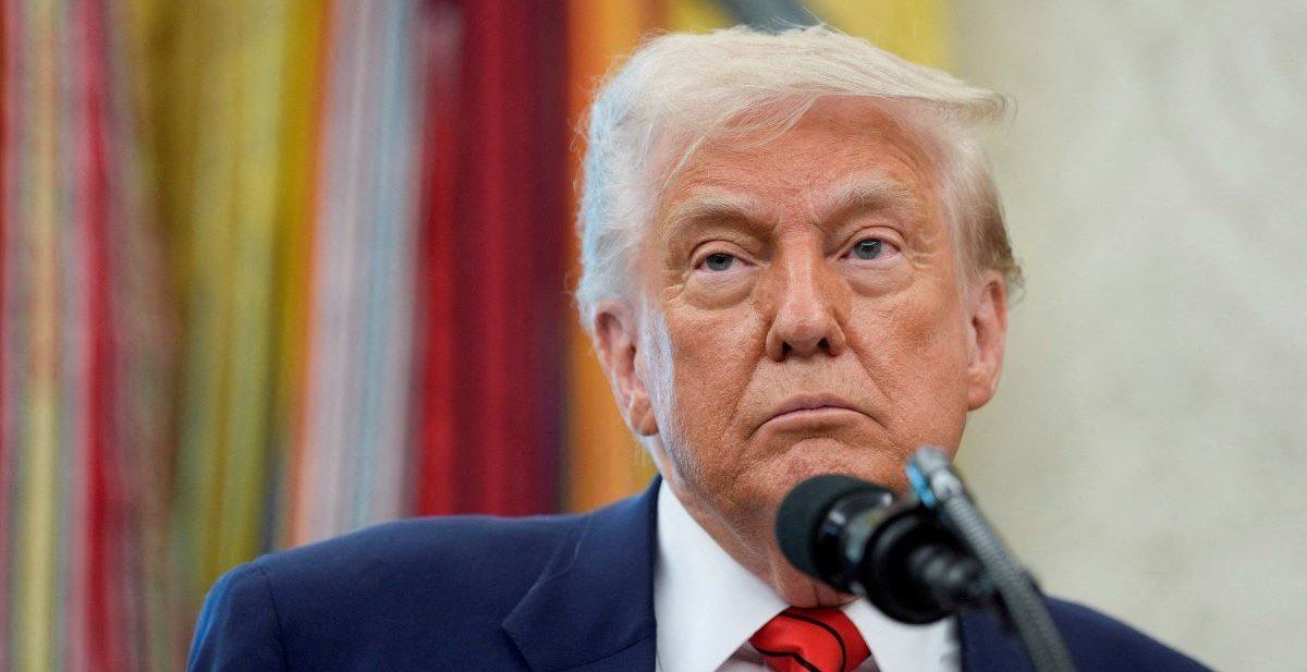 ​U.S. President Donald Trump speaks during a swearing-in ceremony of Special Envoy Steve Witkoff in the Oval Office at the White House in Washington, D.C., U.S., May 6, 2025. 