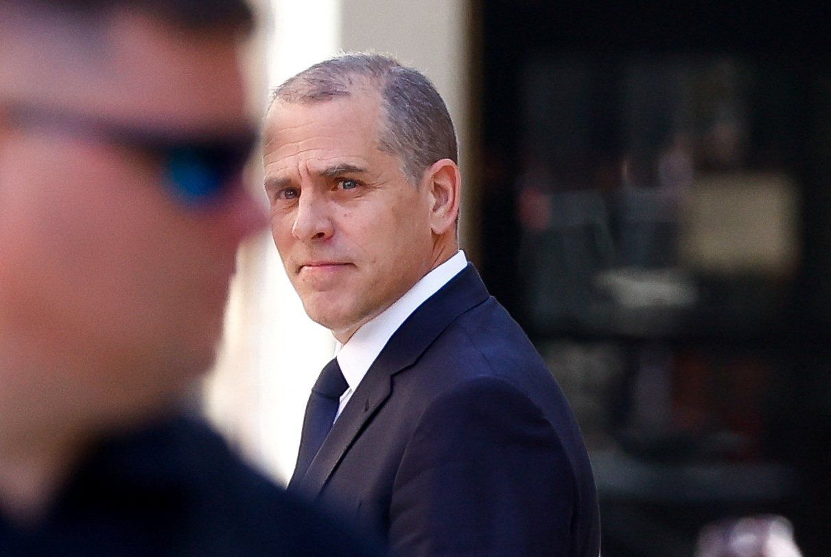 U.S. President Joe Biden's son, Hunter Biden, walks outside on the day of his appearance in a federal court on gun charges in Wilmington, Delaware, U.S., October 3, 2023.