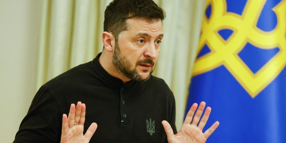 Ukraine's President Volodymyr Zelenskiy speaks during a press conference, amid Russia's attack on Ukraine, in Kyiv, Ukraine March 25, 2025. 