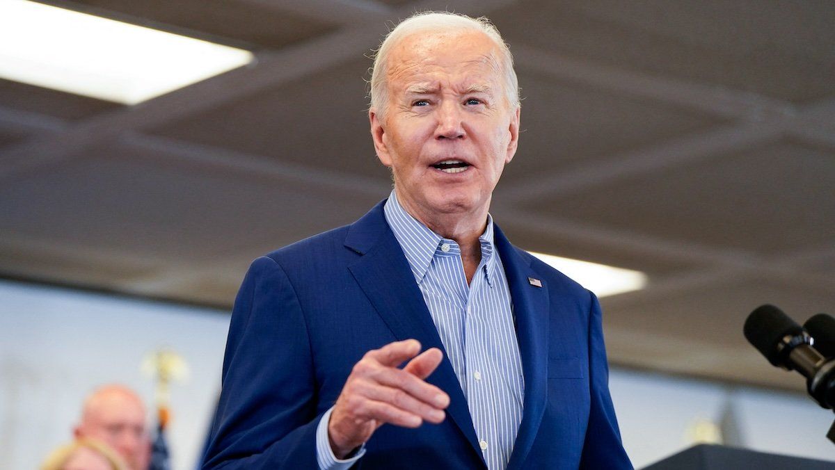 US President Joe Biden delivers remarks at United Steel Workers headquarters in Pittsburgh, Pennsylvania, US, April 17, 2024.