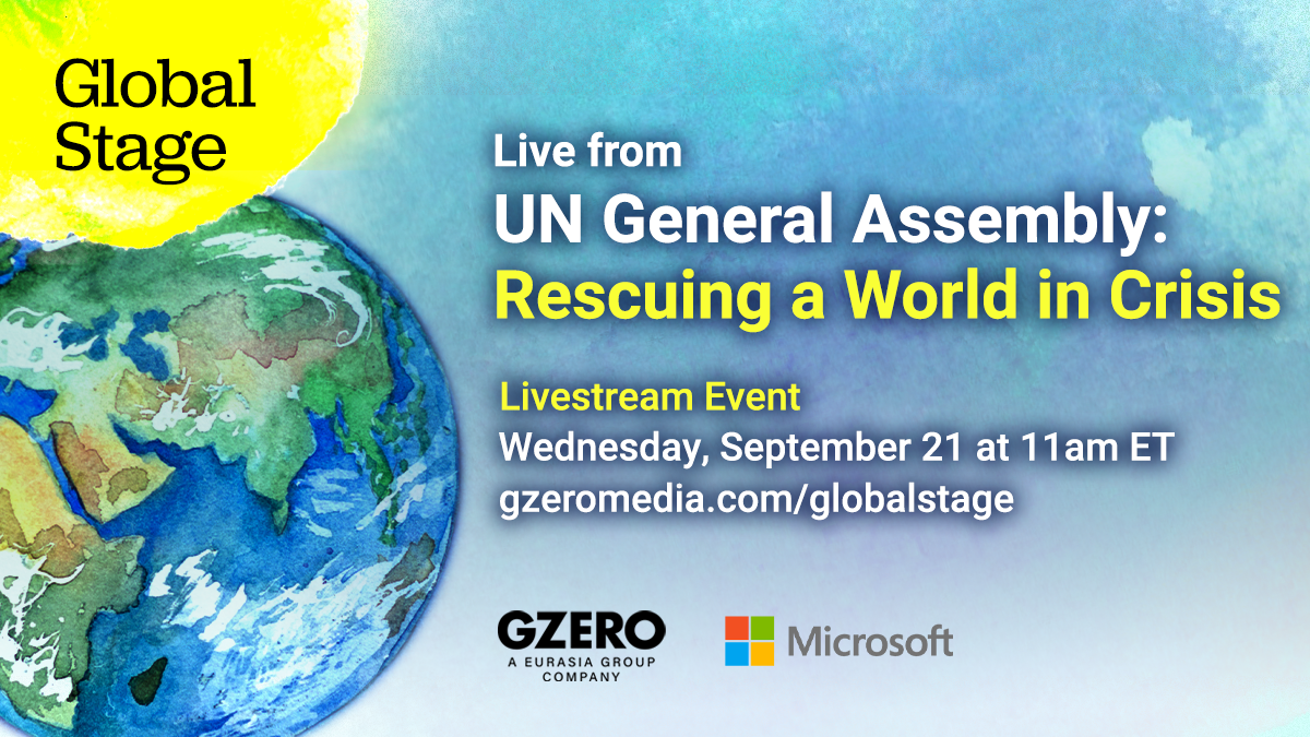 Live from the UN General Assembly: Rescuing a World in Crisis | Wednesday, September 21, 2022 11 AM ET / 8 AM PT / 5 PM CEST https://www.gzeromedia.com/globalstage