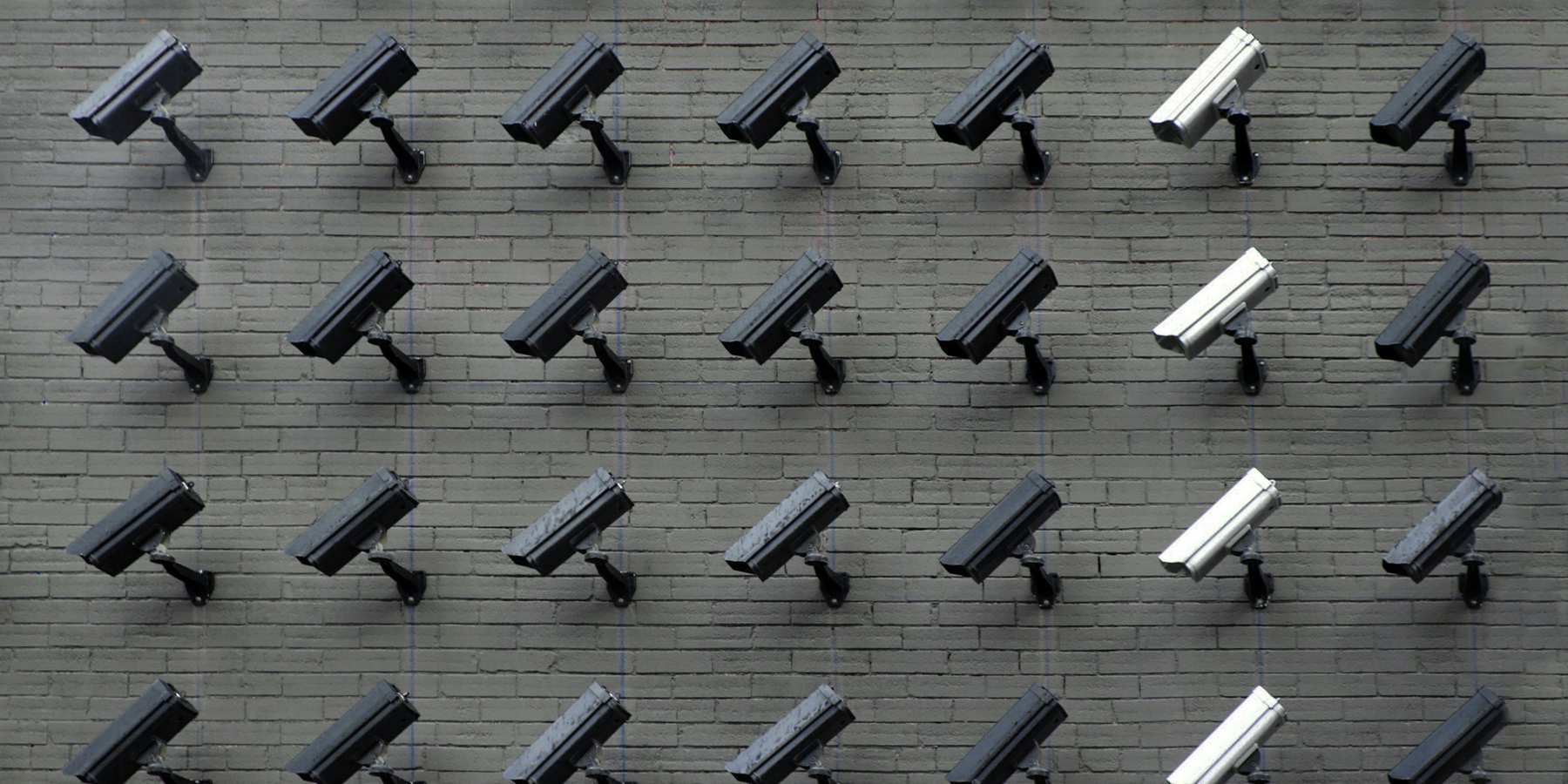 Loads of security cameras.
