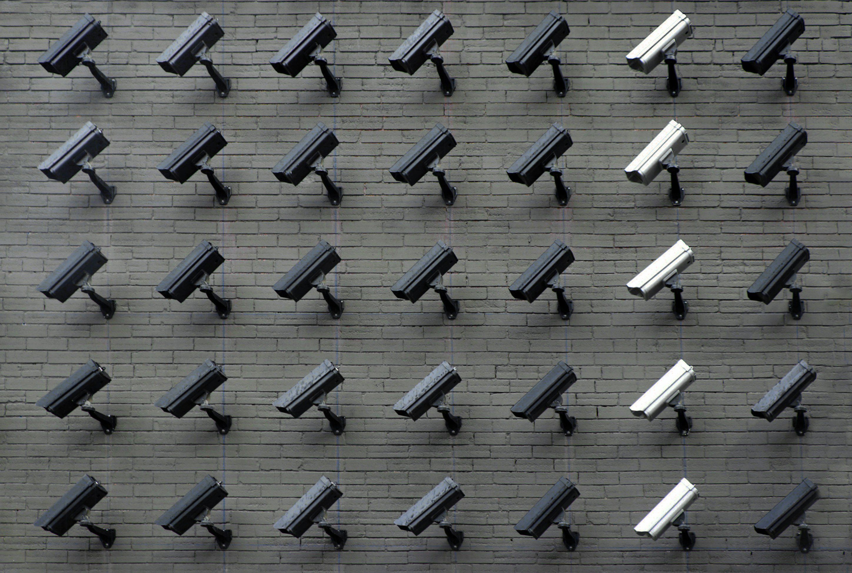 Loads of security cameras.