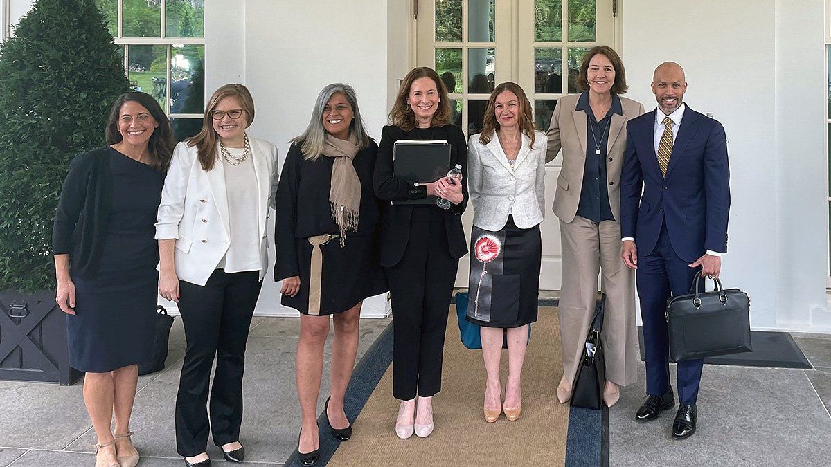 Mastercard’s Randall Tucker and other attendees at the White House roundtable on the business case for pay equity