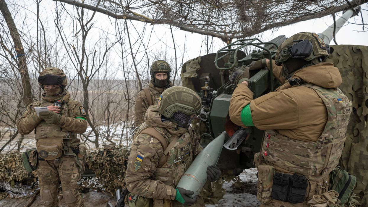 Members of of the Armed Forces of Ukraine prepare amid Russia's attack on Ukraine, near Bahmut, Ukraine.