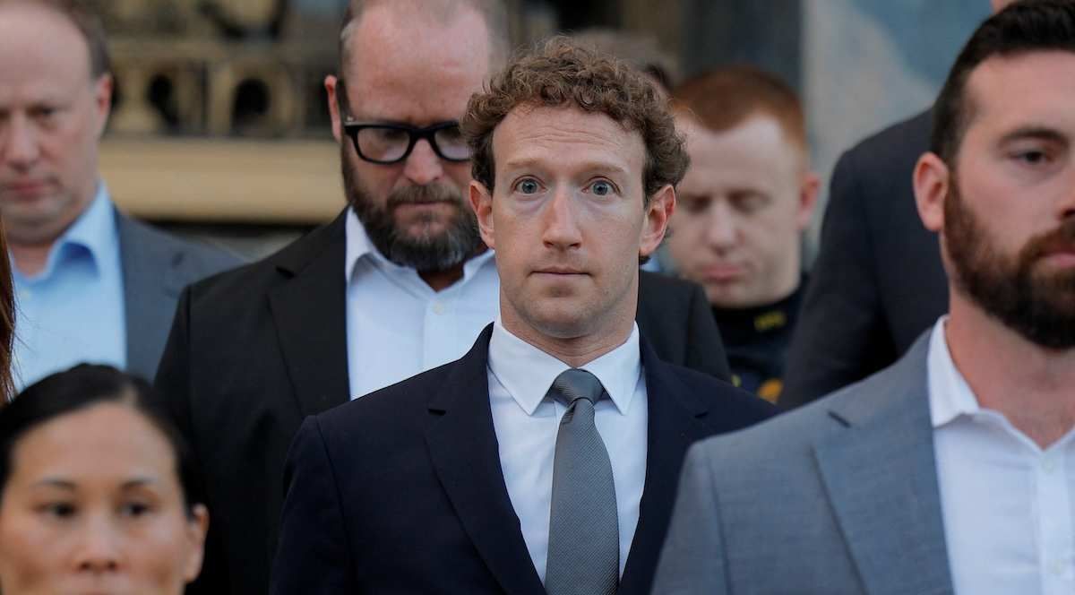 ​Meta Platforms CEO Mark Zuckerberg departs the court after taking the stand at a trial in a key test case accusing Meta and Google's YouTube of harming kids' mental health through addictive platforms, in Los Angeles, California, U.S., February 18, 2026. 