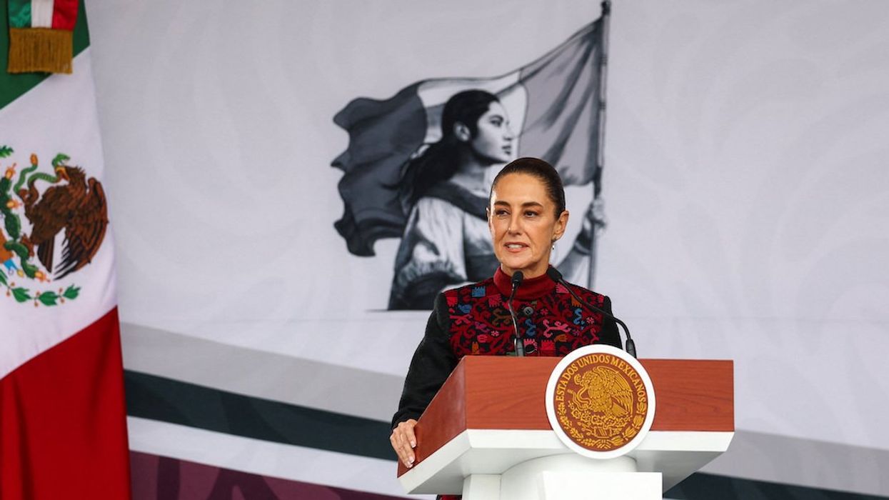 Mexico's President Claudia Sheinbaum speaks, on the day of the 114th anniversary of the Mexican Revolution, in Mexico City, Mexico November 20, 2024.