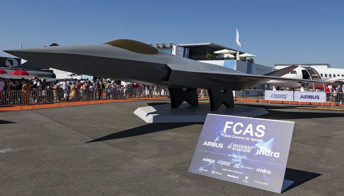 Mock up display at Paris Air Show of the FCAS aircraft