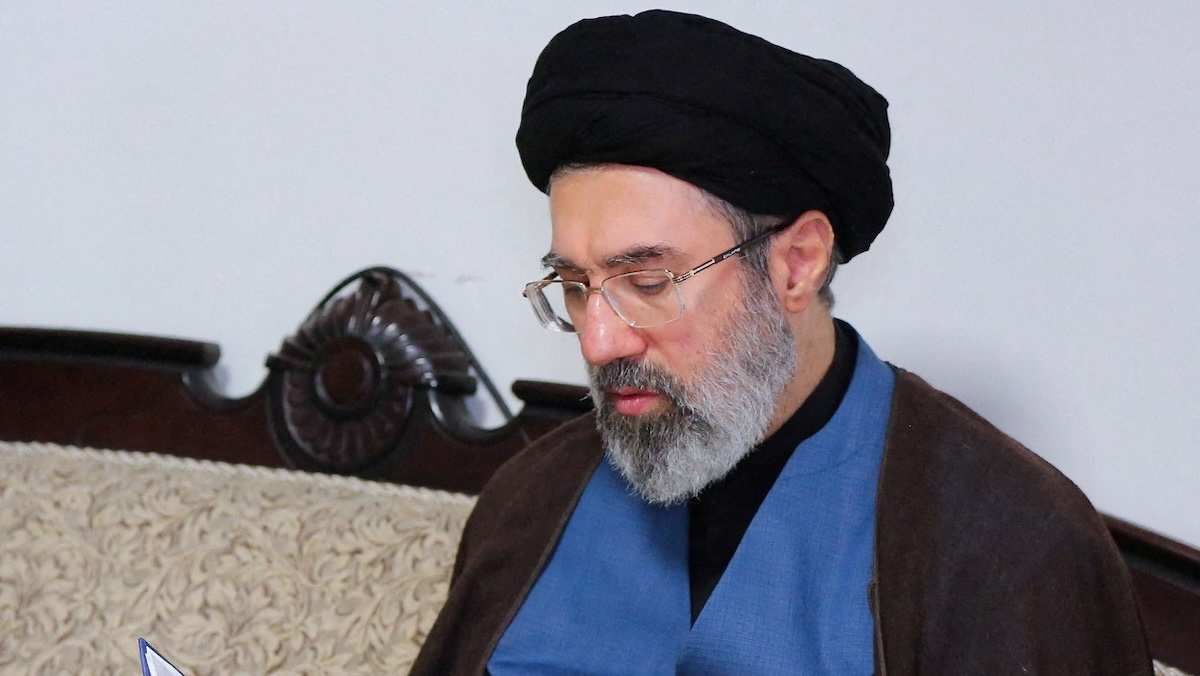 Mojtaba Khamenei, the second son of Iran's late Supreme Leader Ayatollah Ali Khamenei, visits Hezbollah's office in Tehran, Iran, October 1, 2024. 