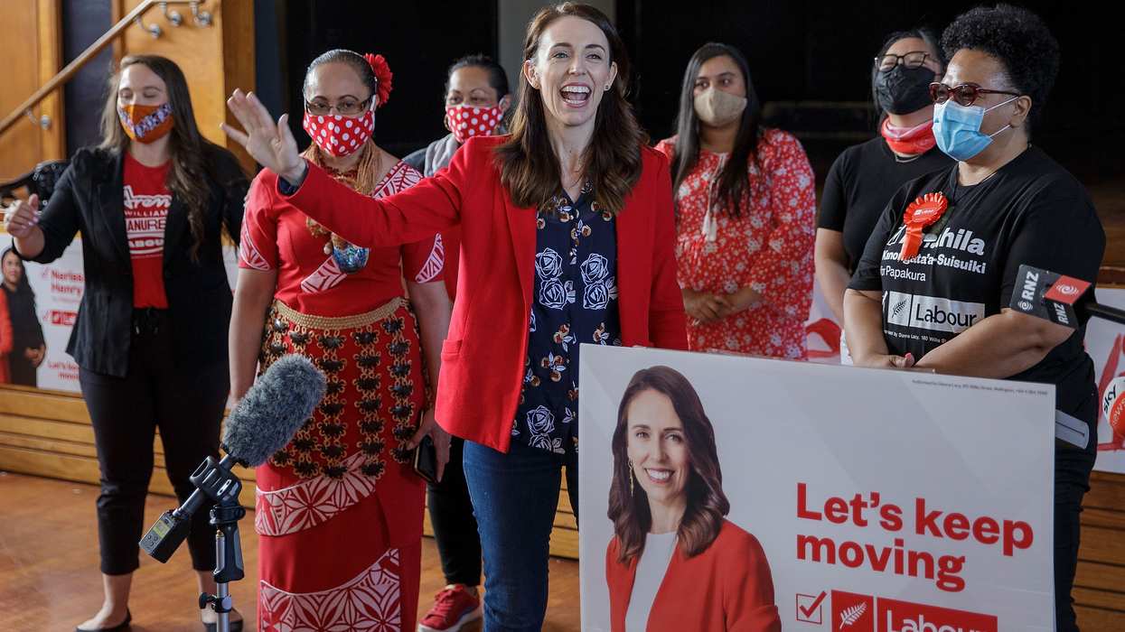 New Zealand Prime Minister Jacinda Ardern visits a NZ Labour Party South Auckland Get Out The Vote event on October 3, 2020