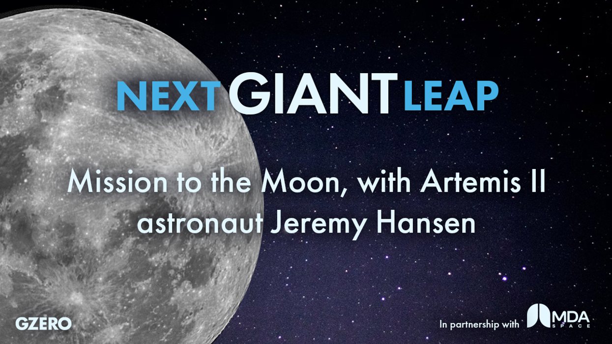 Next Giant Leap | Mission to the Moon, with Artemis II astronaut Jeremy Hansen | GZERO in partnership with MDA Space | image of the Moon