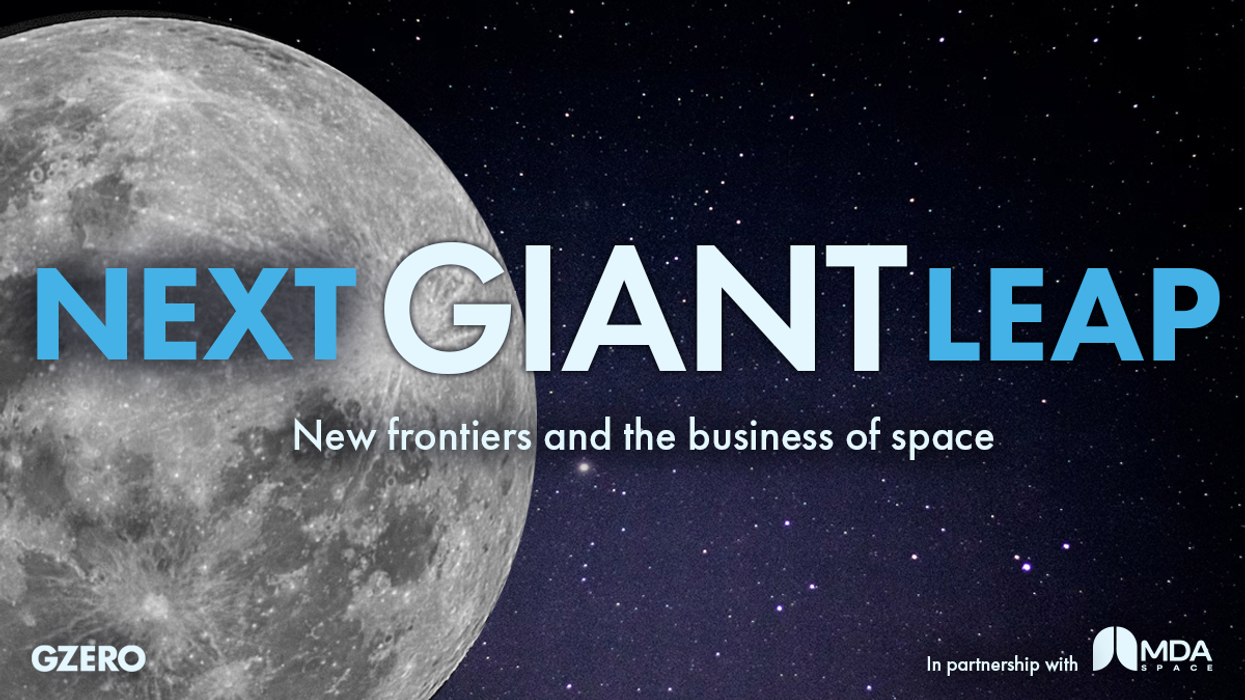 Next Giant Leap | New frontiers and the business of space | GZERO in partnership with MDA Space | image of Moon in space