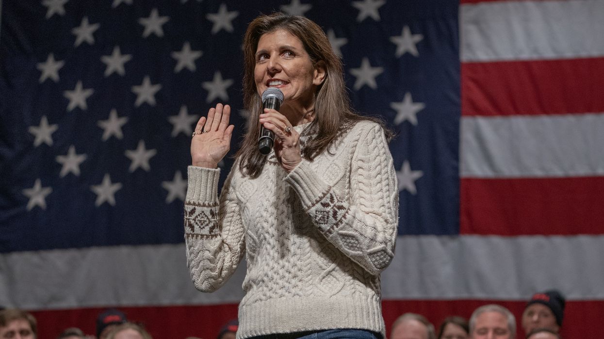 Nikki Haley, former U.N. Ambassador and Republican presidential candidate, delivers remarks during a campaign event in Exeter, New Hampshire on Jan. 21, 2023.