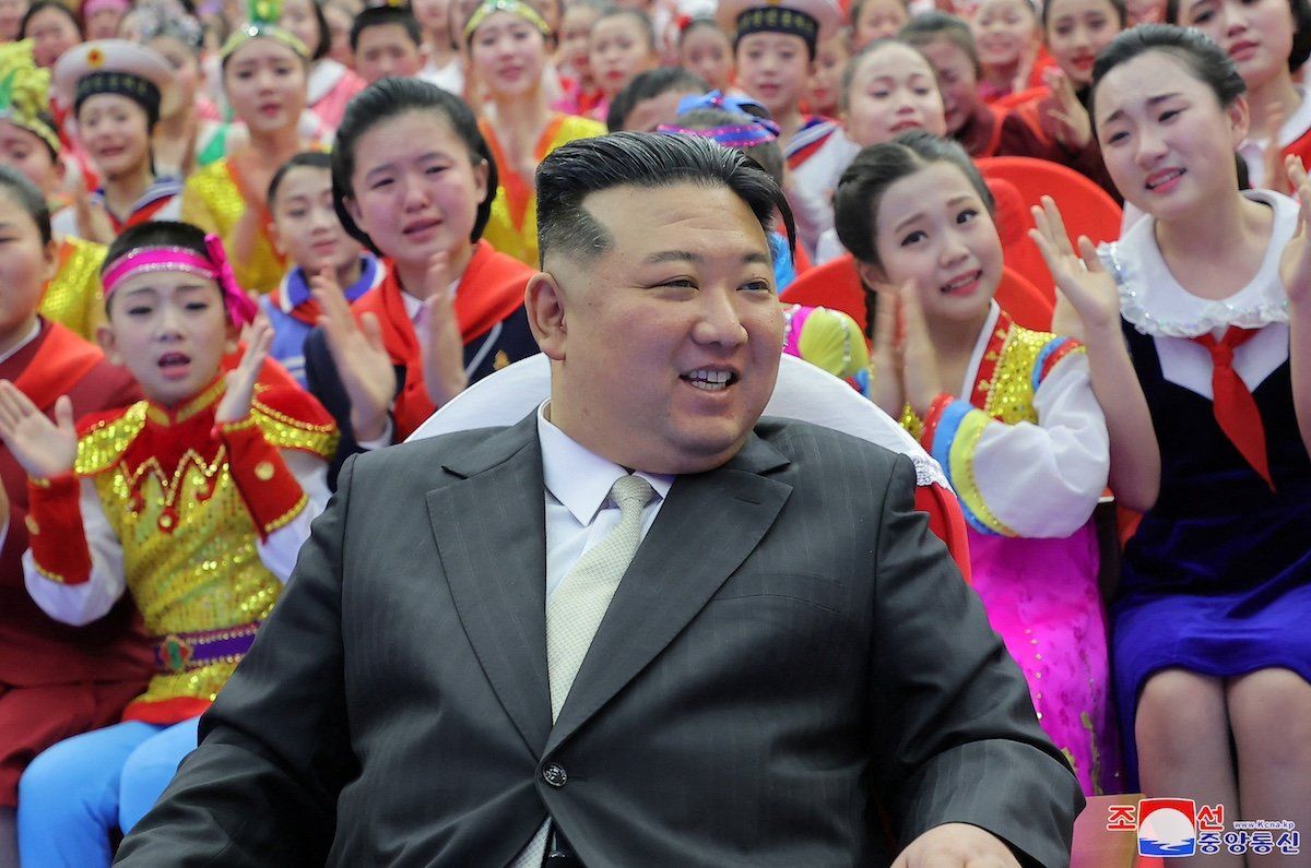 North Korean leader Kim Jong Un attends an event with students to celebrate the new year in Pyongyang, North Korea, in this picture released by the Korean Central News Agency on January 2, 2024.