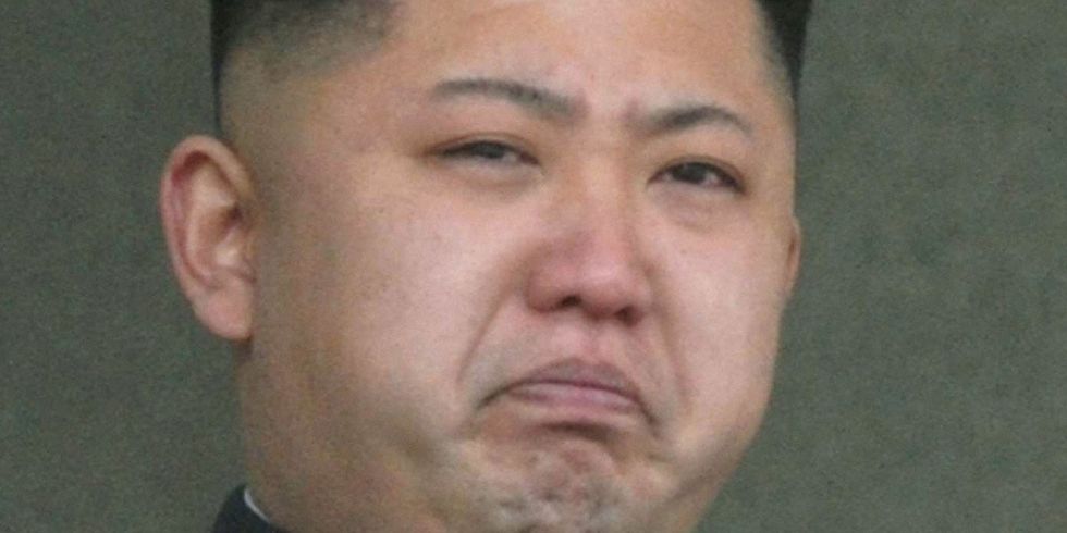 North Korean leader Kim Jong-un cries during a memorial service for his father and former leader Kim Jong-il in Pyongyang.