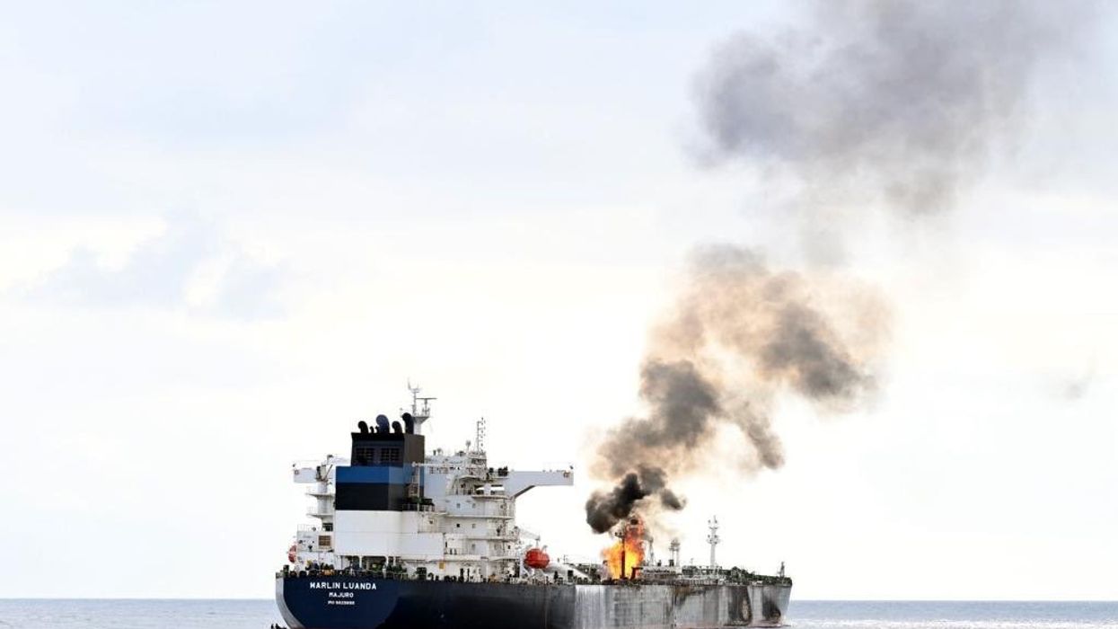 Oil tanker Marlin Luanda has caught fire 60 nautical miles southeast of Aden in Yemen after a missile attack by Houthi fighters based in Yemen.