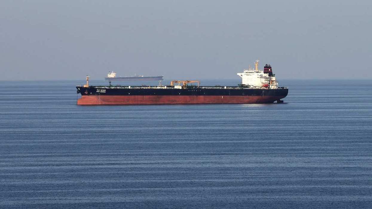 Oil tankers pass through the Strait of Hormuz, December 21, 2018.