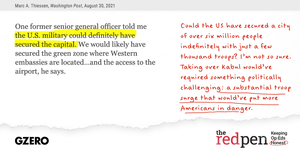 "One former senior general officer told me the U.S. military could definitely have secured the capital."