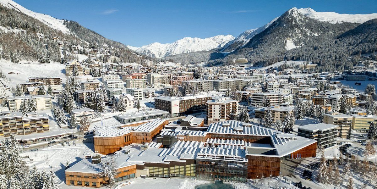Overview of the Congress Center ahead of the annual meeting of the World Economic Forum (WEF) in Davos, Switzerland, December 7, 2023. 