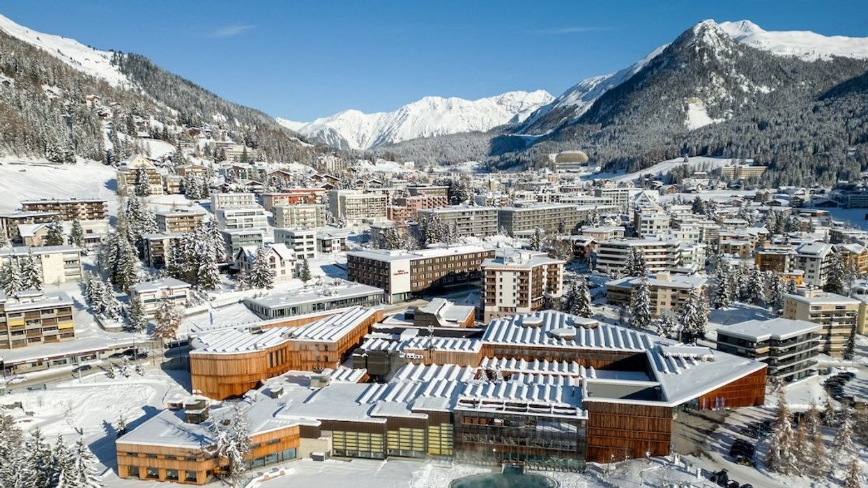Overview of the Congress Center ahead of the annual meeting of the World Economic Forum (WEF) in Davos, Switzerland, December 7, 2023.