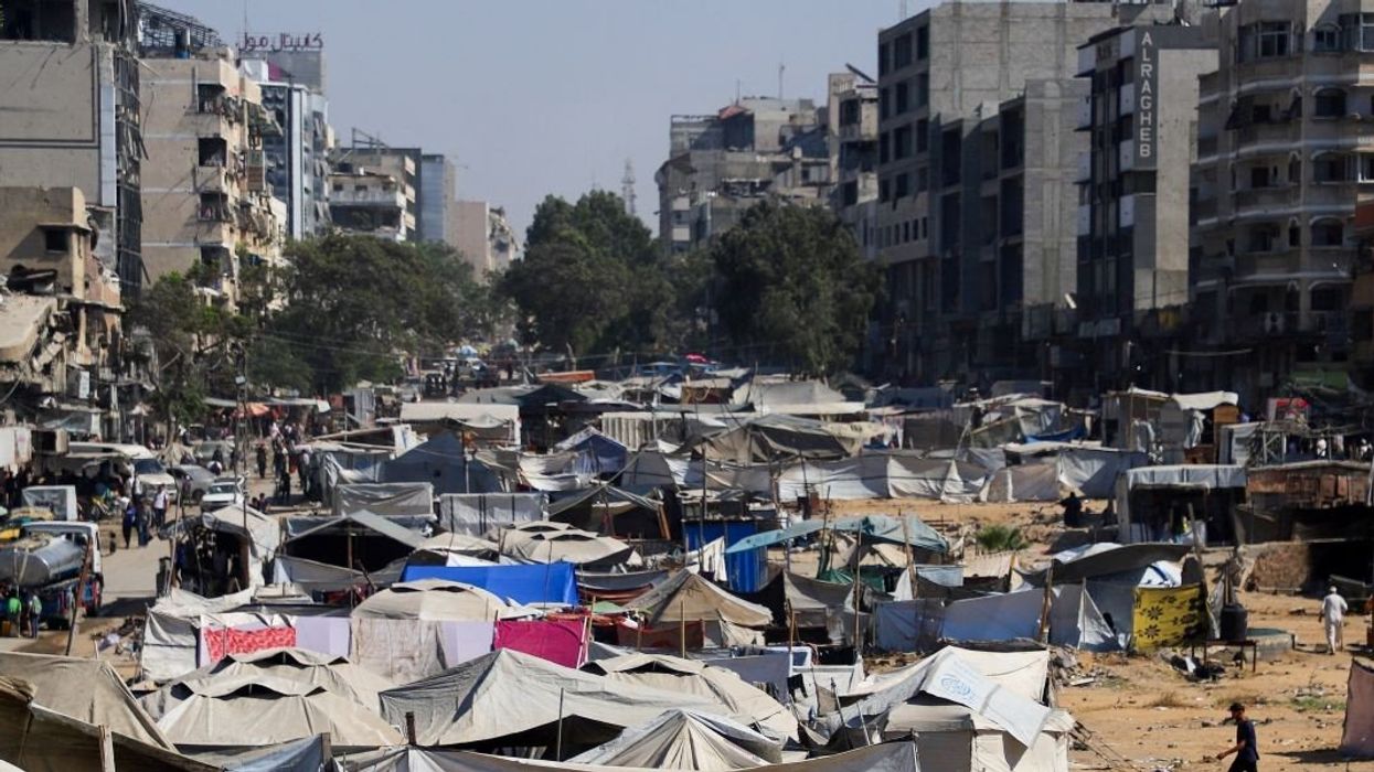 Palestinians, displaced by the Israeli military offensive, take shelter in a tent camp, amid an Israeli operation, in Gaza City, September 16, 2025.