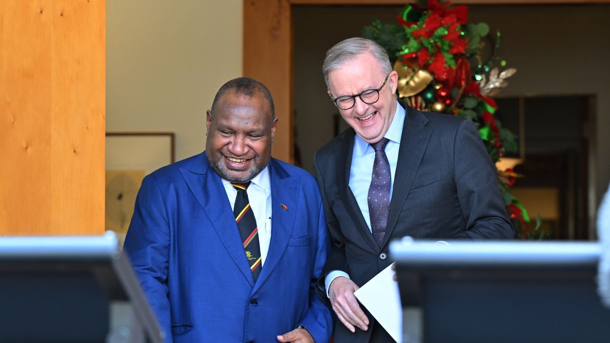 Papua New Guinea’s Prime Minister James Marape and Australia’s Prime Minister Anthony Albanes