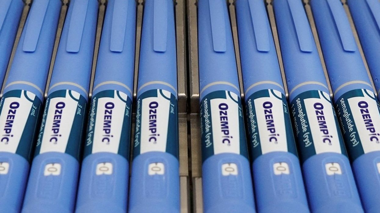 Pens for the diabetes drug Ozempic sit on a production line to be packaged at the Danish drugmaker Novo Nordisk's site in Hillerod, Denmark.