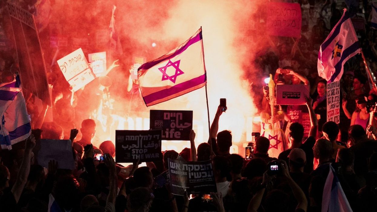 People attend a protest against Israeli Prime Minister Benjamin Netanyahu's government and to call for the release of hostages kidnapped in the deadly October 7 attack on Israel by the Palestinian Islamist group Hamas, in Tel Aviv, Israel, June 1, 2024.