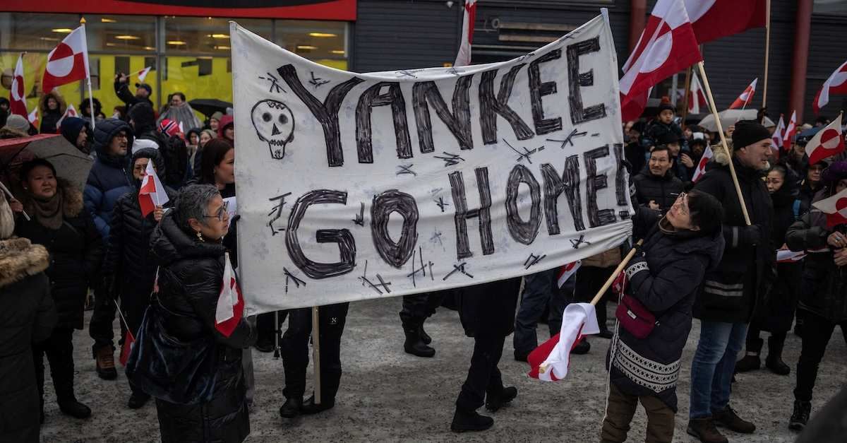 ​People attend a protest against U.S. President Donald Trump’s demand that the Arctic island be ceded to the U.S., calling for it to be allowed to determine its own future, in Nuuk, Greenland, January 17, 2026. 