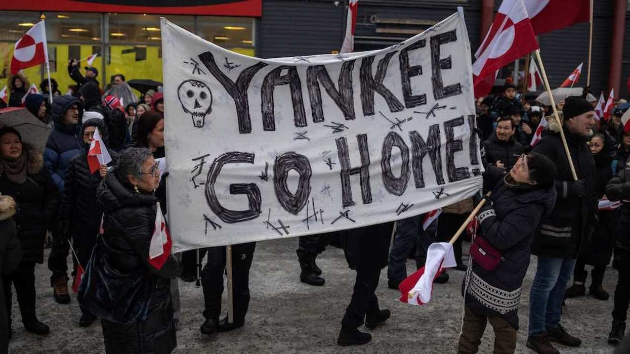 People attend a protest against U.S. President Donald Trump’s demand that the Arctic island be ceded to the U.S., calling for it to be allowed to determine its own future, in Nuuk, Greenland, January 17, 2026.