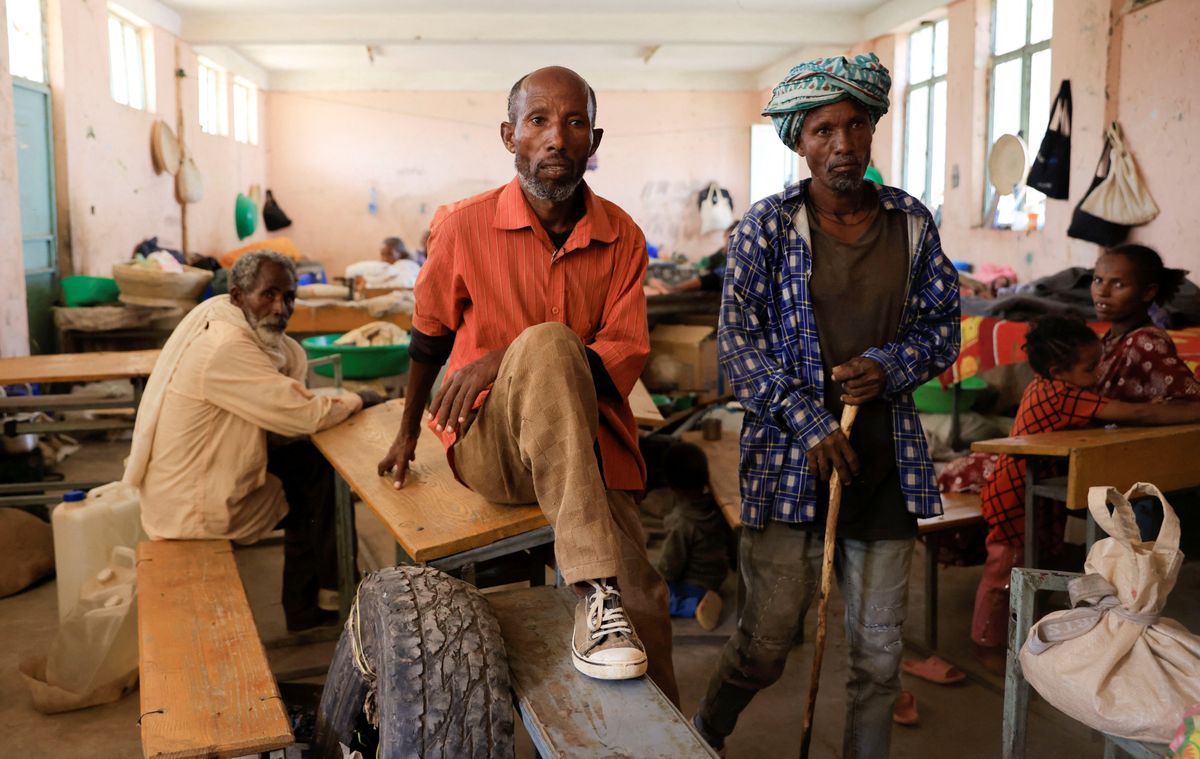 People displaced by fighting in Ethiopia. 