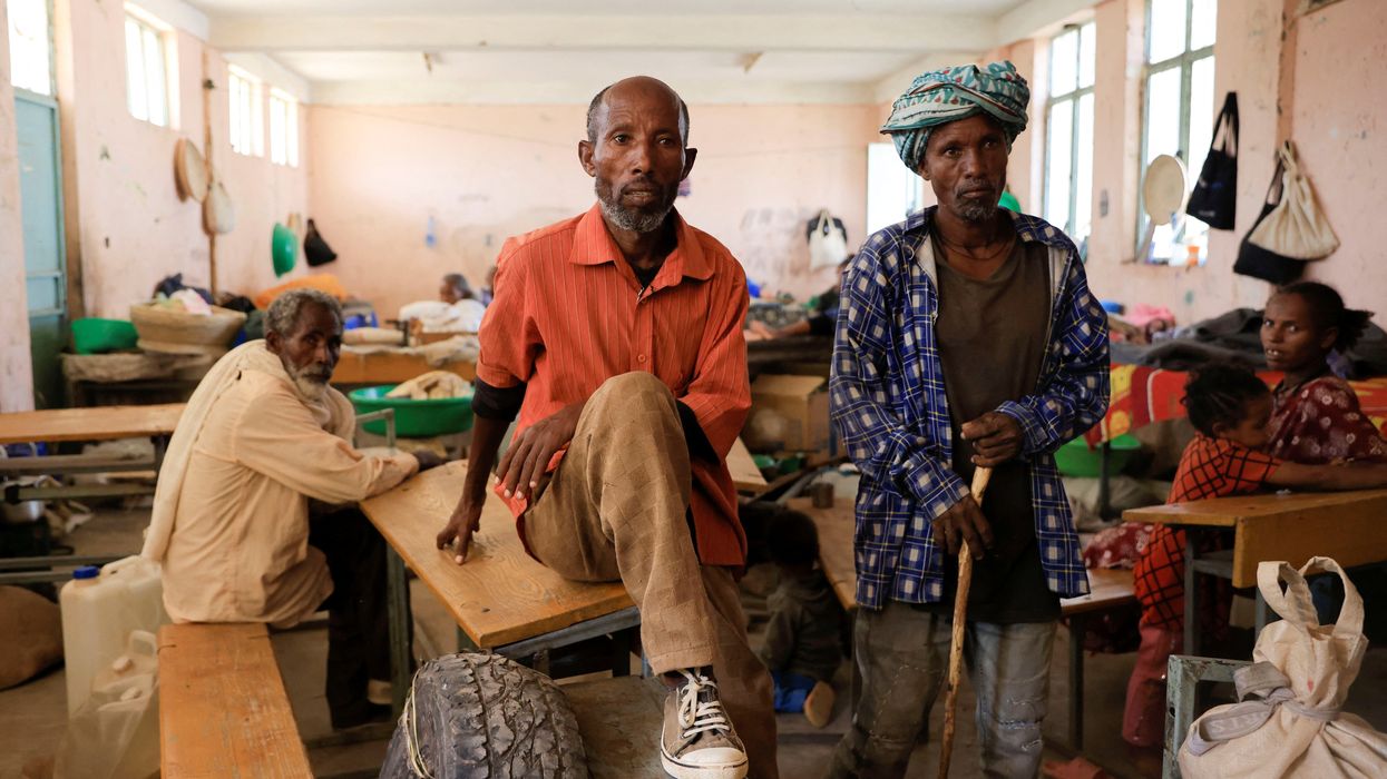 People displaced by fighting in Ethiopia.