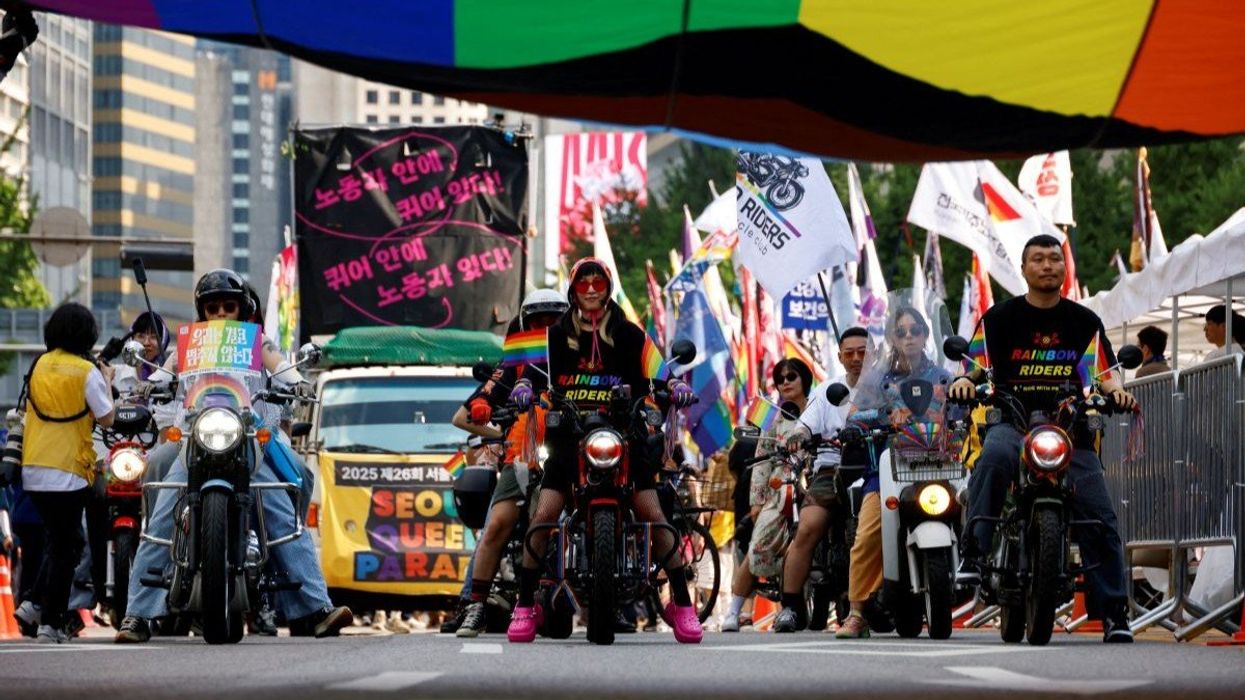 People ride motorcycles as South Korea's LGBTQ community and supporters attend a Pride parade, during the Seoul Queer Culture Festival, in Seoul, South Korea, June 14, 2025.