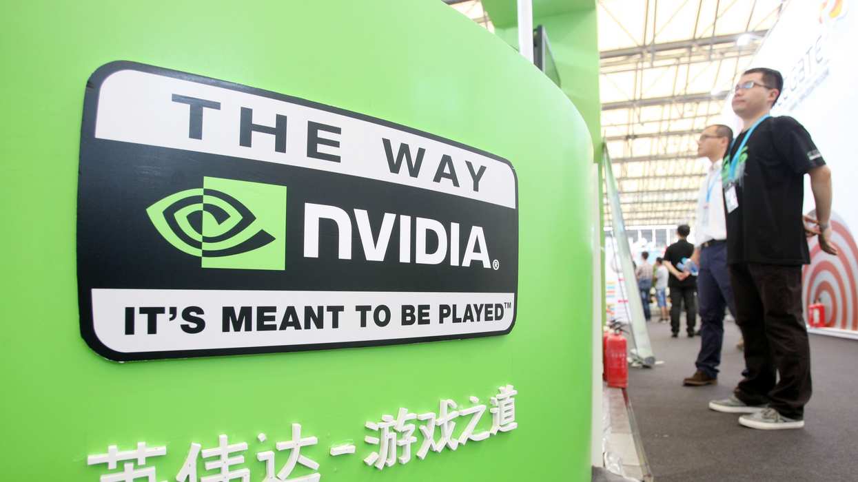 People visit the stand of NVIDIA during the 11th China Digital Entertainment Expo and Conference, known as ChinaJoy 2013, in Shanghai, China, 25 July 2013.