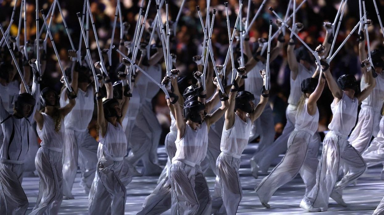 Performers at the Paris 2024 Paralympics opening ceremony on Aug. 28, 2024.