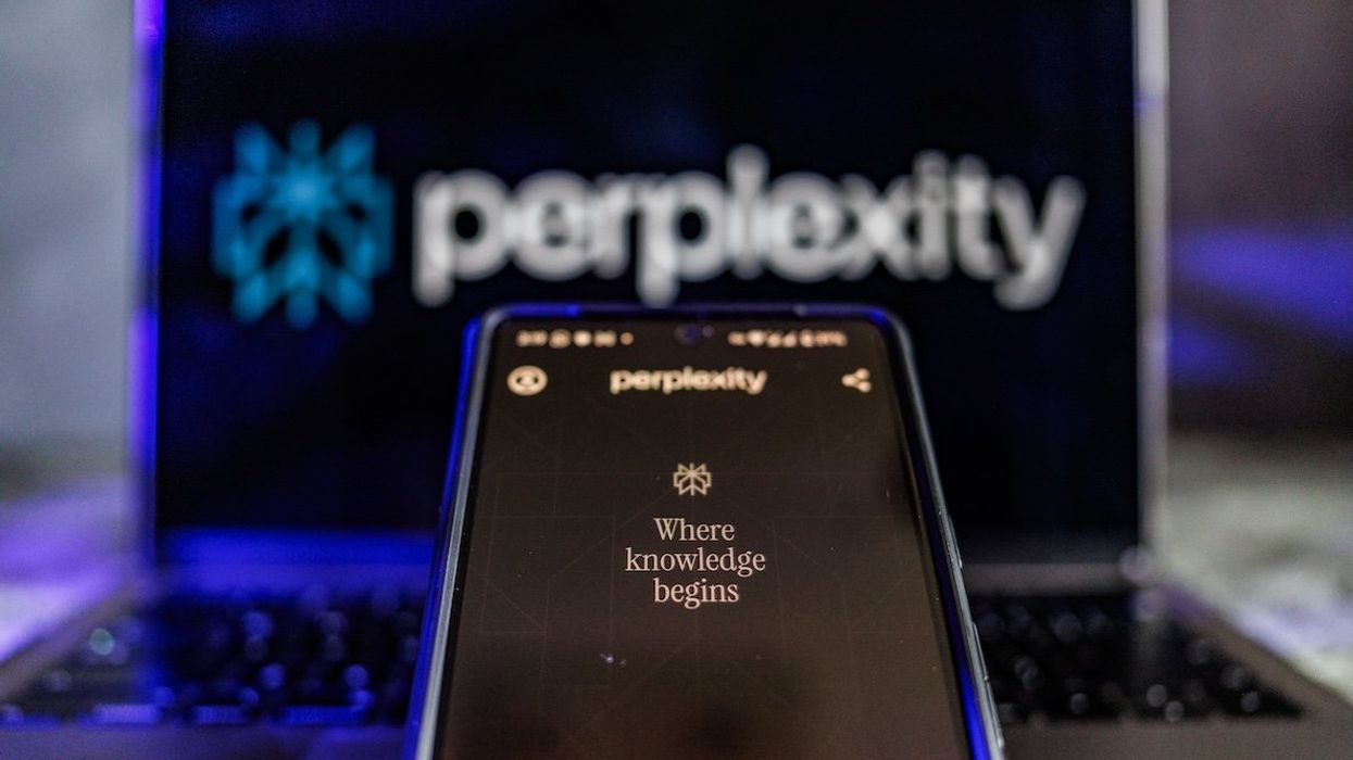 Perplexity AI apps on a smartphone and a computer screen.
