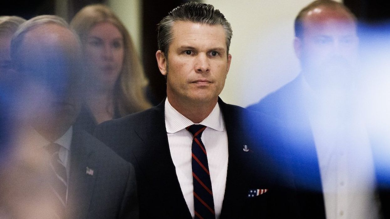 Pete Hegseth, President-elect Donald Trump’s nominee for Secretary of Defense, is seen ahead of a meeting with Sen. Tommy Tuberville in Washington on Dec. 2, 2024.