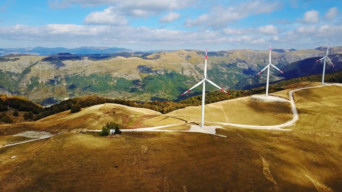 Photograph of windmills