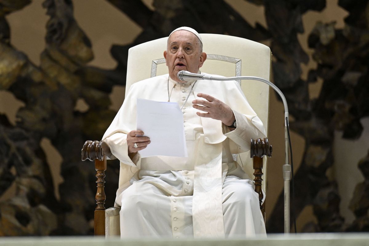 Pope Francis presides the weekly general audience at Paul-VI hall at the Vatican 
