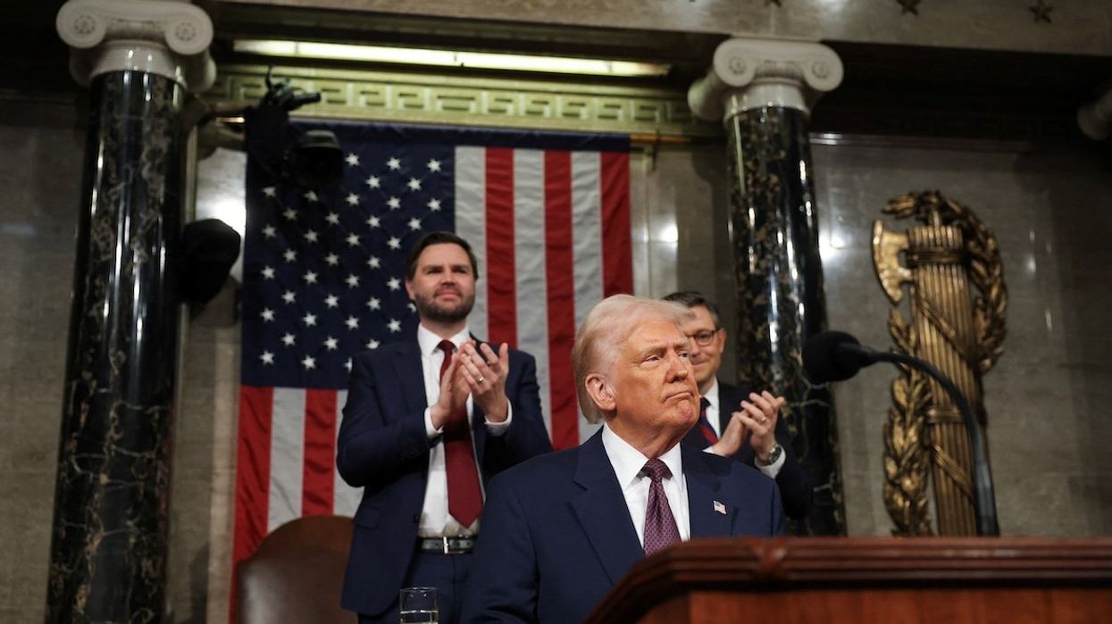 President Donald Trump addresses a joint session of Congress.