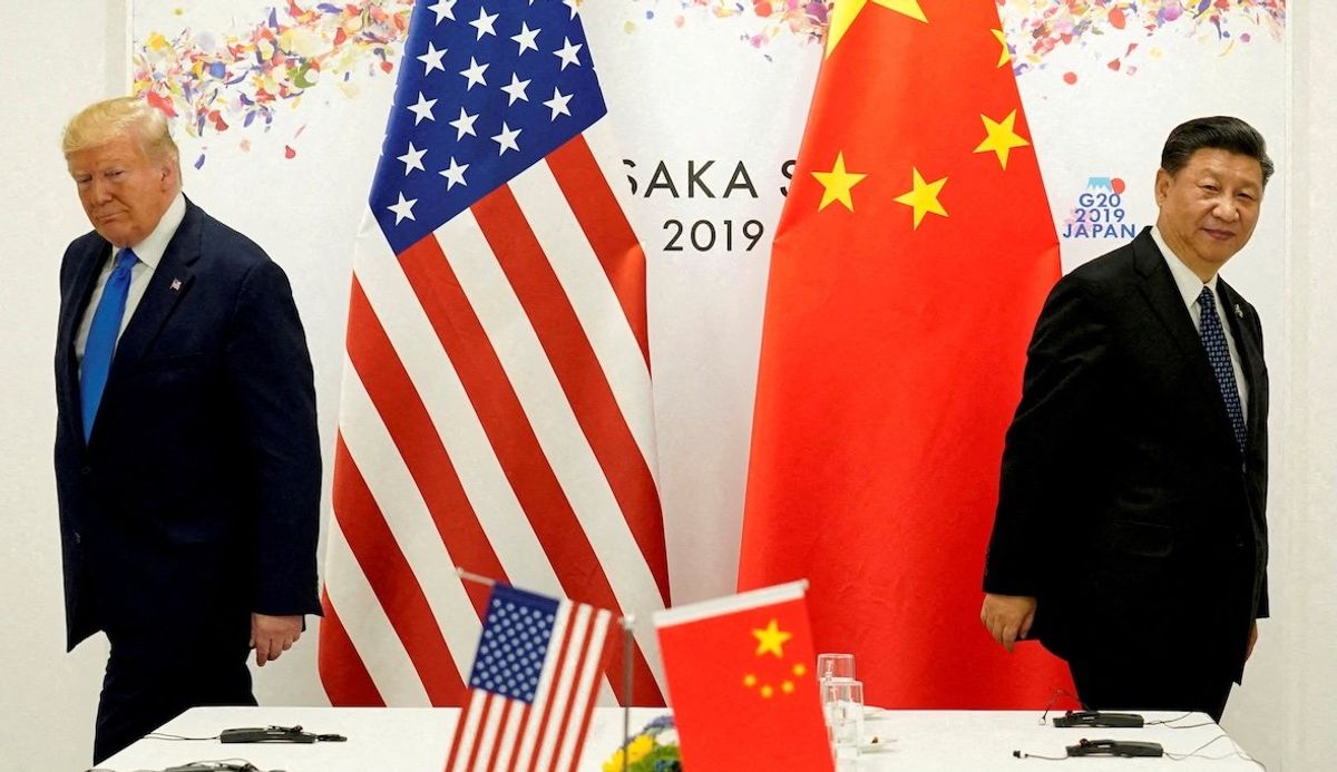 President Donald Trump at a bilateral meeting with China's President Xi Jinping during the G20 leaders summit in Osaka, Japan, on June 29, 2019. 