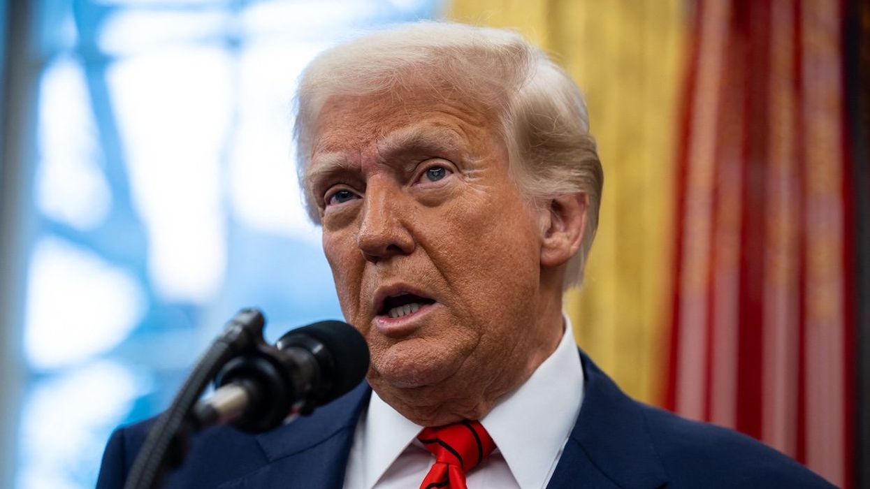 President Donald Trump in the Oval Office at the White House on Feb. 5, 2025.