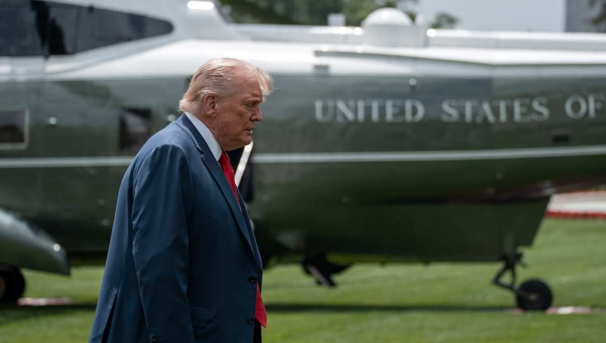 President Donald Trump returned to the White House from Camp David.