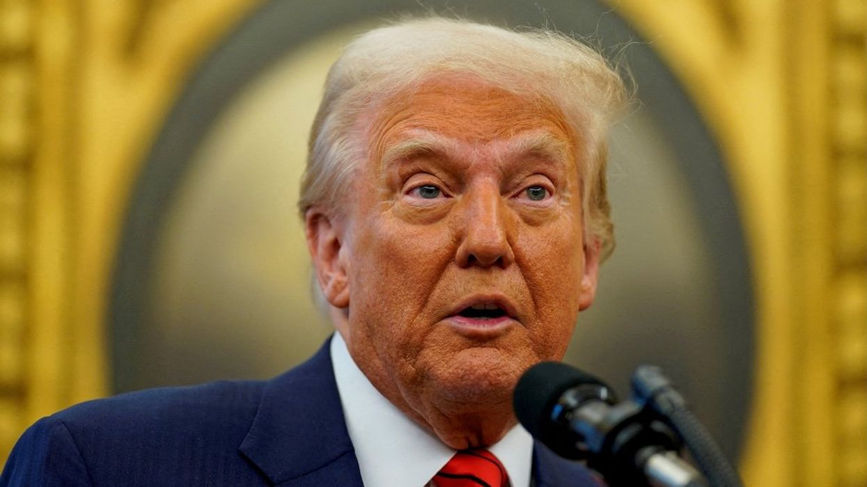 President Donald Trump speaks at the White House in Washington, on Feb. 5, 2025.