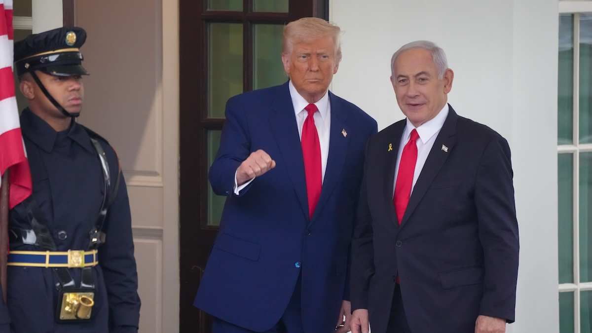 President Donald Trump welcomes Israeli Prime Minister Benjamin Netanyahu to the White House