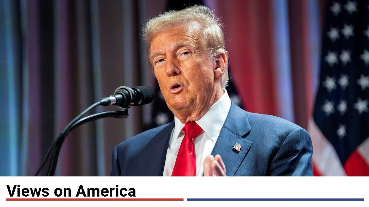 President-elect Donald Trump speaks during a meeting with House Republicans at the Hyatt Regency hotel in Washington, DC, on Nov. 13, 2024.