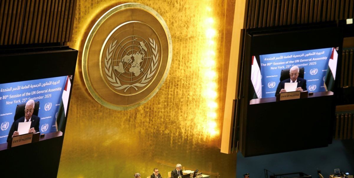 ​President of Palestine Mahmoud Abbas on pre-recorded video, addresses the UNGA 80 Plenary Meeting General Debate.