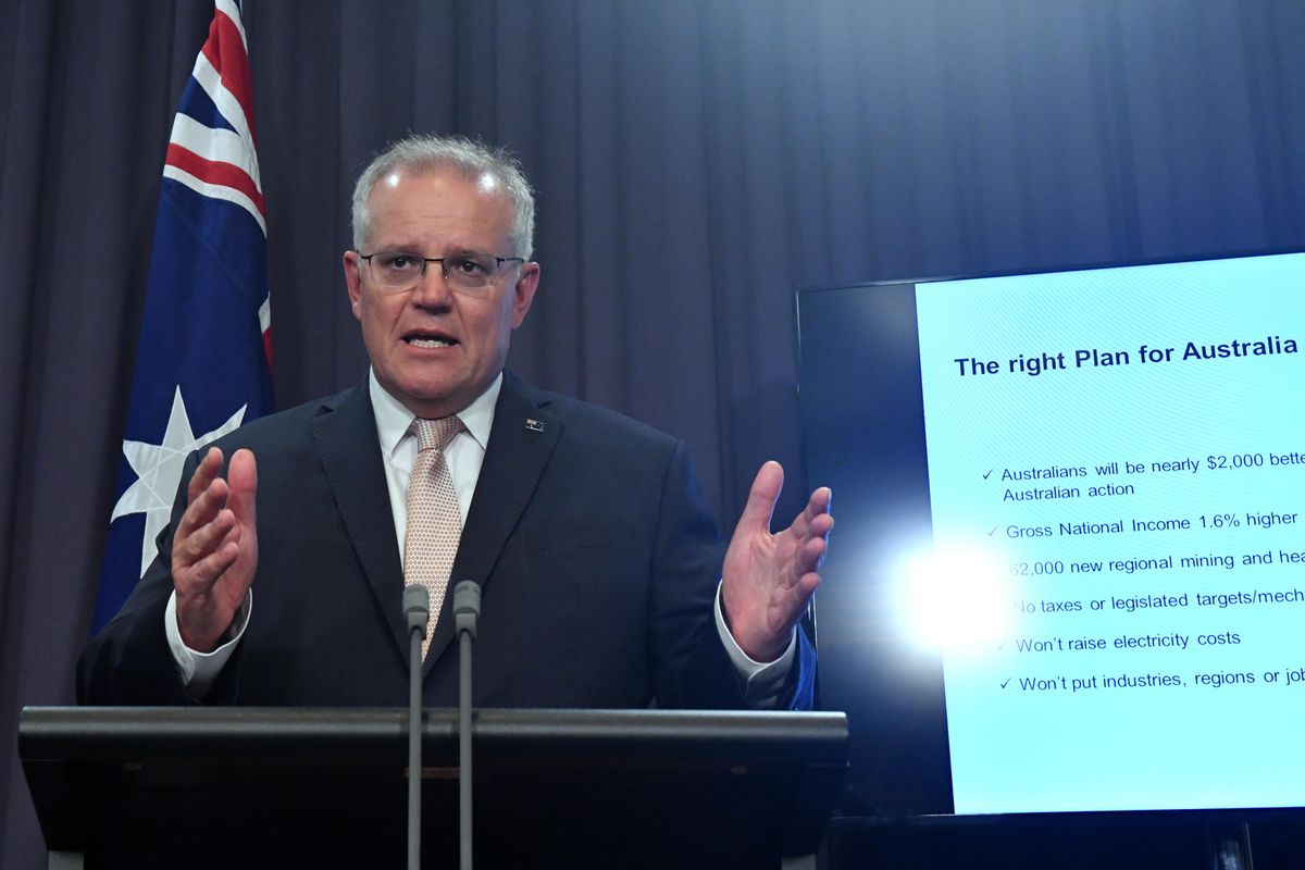 Prime Minister Scott Morrison speaks to the media during a press conference at Parliament House in Canberra, Tuesday, October 26, 2021.