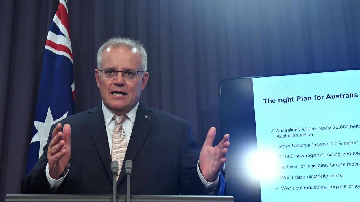 Prime Minister Scott Morrison speaks to the media during a press conference at Parliament House in Canberra, Tuesday, October 26, 2021.