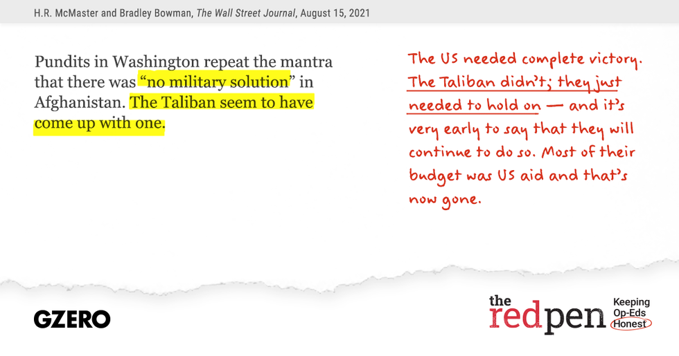 Pundits in Washington repeat the mantra that there was "no military solution" in Afghanistan. The Taliban seem to have come up with one.